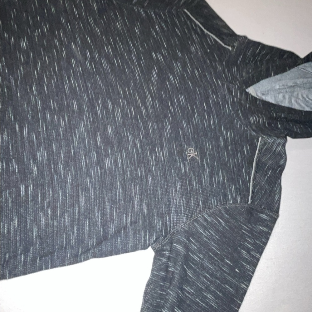 Calvin Klein Black and Gray Hoodie